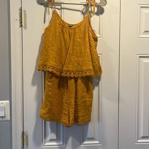 Aerie Gold Flower Romper